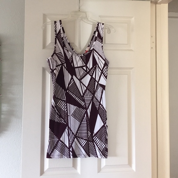 Forever 21 Magenta and White Body-con Dress