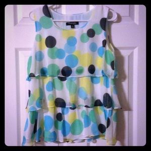Tiered Dot Print Top