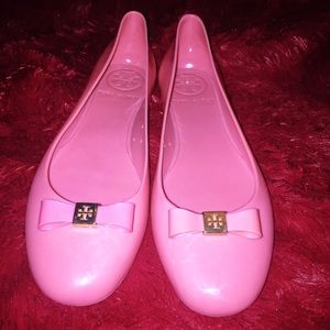 AUTHENTIC TORY BURCH JELLY BALLET FLATS IN PINK