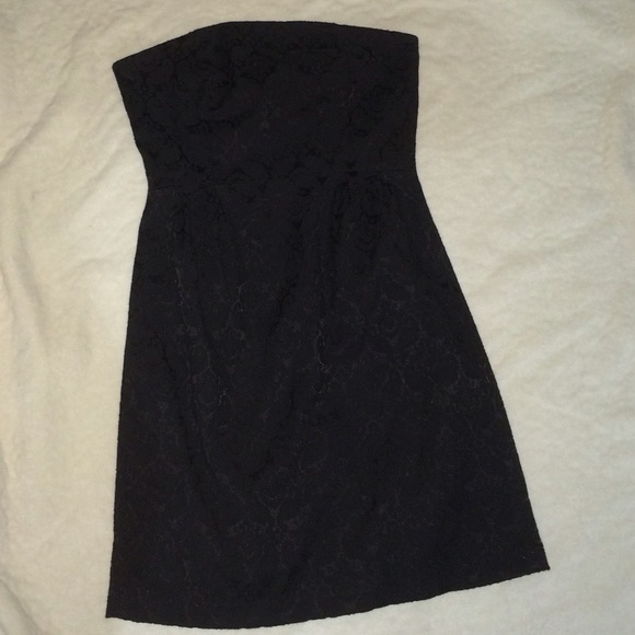 Black strapless dress