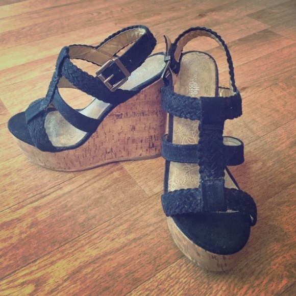 Charlotte Russe Black Wedges