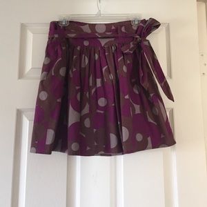 Elle Magenta and Brown Skirt
