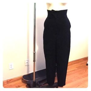 Alexander McQueen black high waist parachute pants