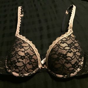 Aerie Black and Tan push up bra 32B