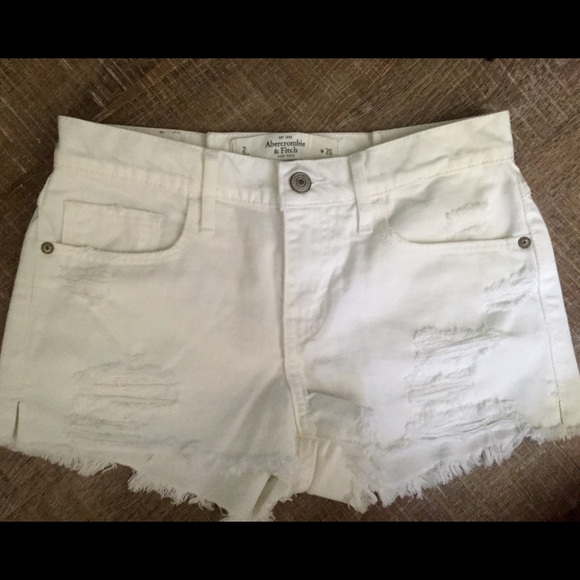 Abercrombie & Fitch Denim - White denim shorts