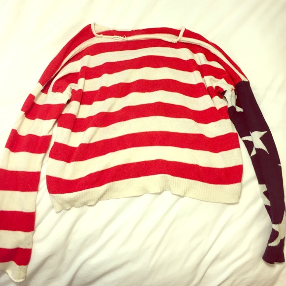 Brandy Melville American flag sweater
