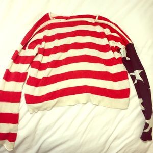 Brandy Melville American flag sweater