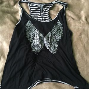 Super cute shark bite racerback tank!