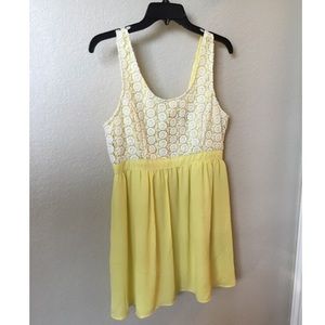 F21 Yellow Flower Dress