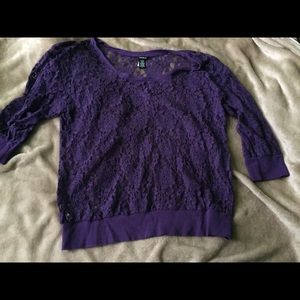 Purple Lace Shirt from Torrid