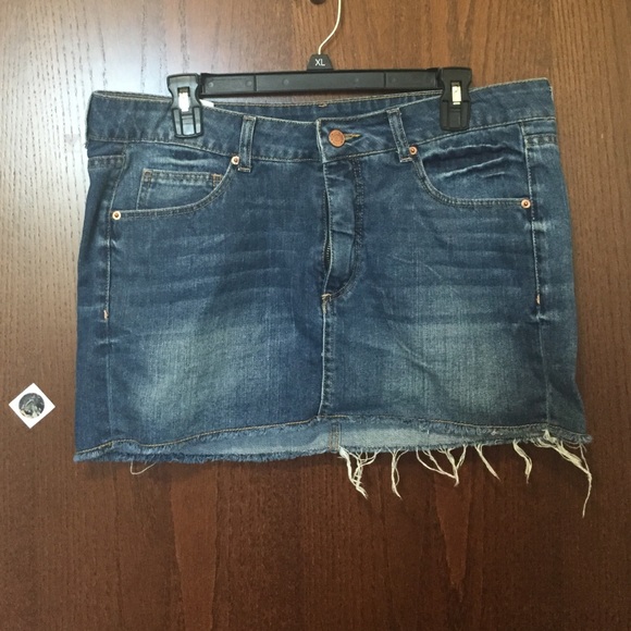 Denim mini skirt