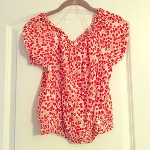 Red Floral Top