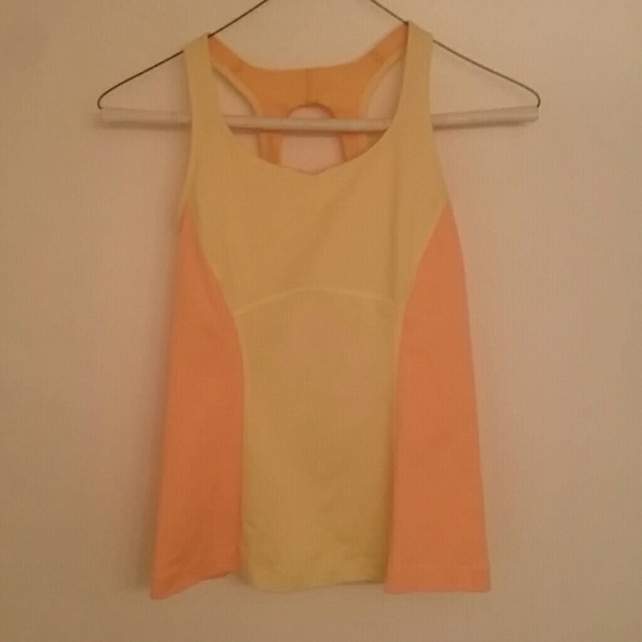 Lululemon yellow workout tank
