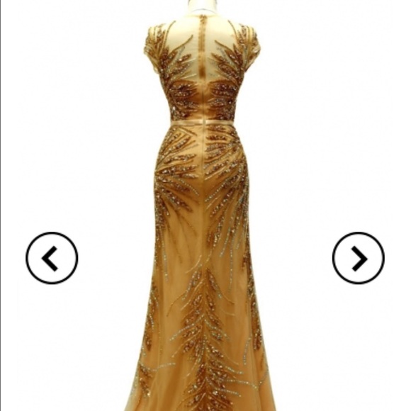 New AG studio dress in gold - Picture 2 of 4