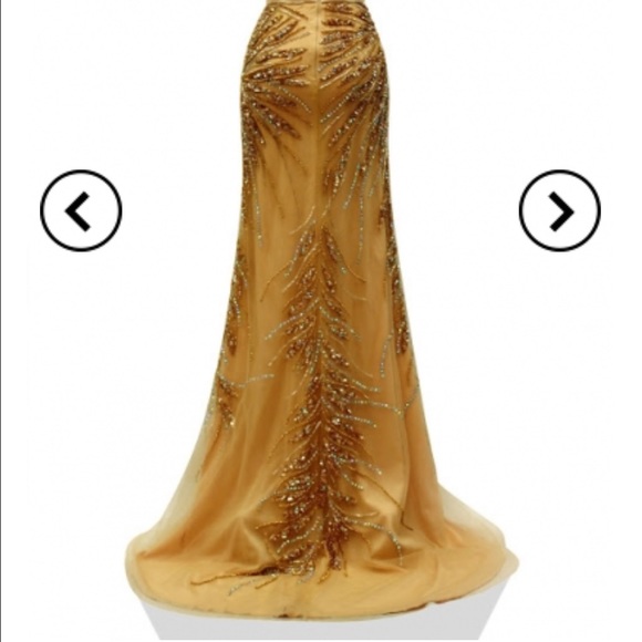 New AG studio dress in gold - Picture 3 of 4