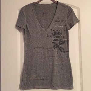Grey Short-Sleeved Graphic Top
