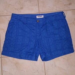 Royal Blue Old Navy Embroidered Shorts