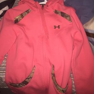 Pink under armour hoodie