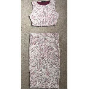 Zara Coordinate skirt + Crop top