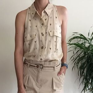 Topshop High Waist Chinos Khaki Trouser Pants