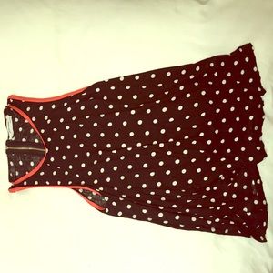 Zara polka dot shirt with leather pink detail S