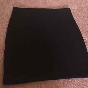 Forever 21 black body con skirt with detailing
