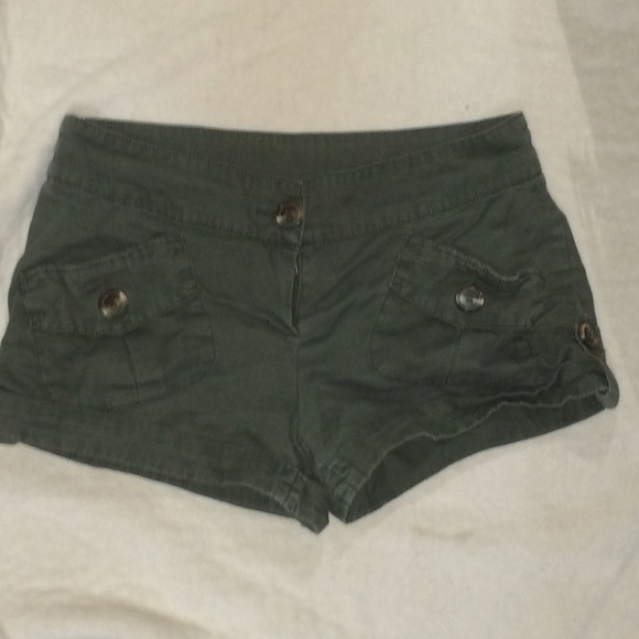 Military green shorts
