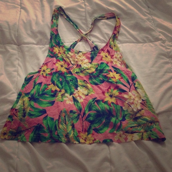 Cross back crop top