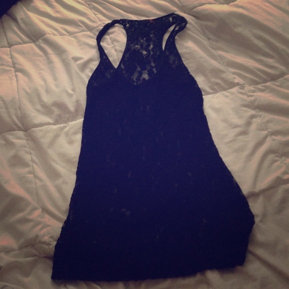 Racer back lace tank