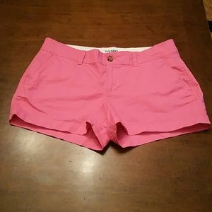 Pink Old Navy 3 inch Chino Shorts NEW
