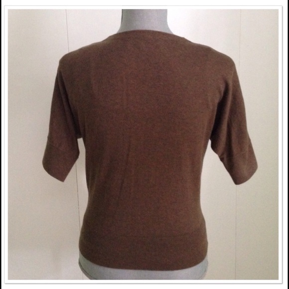 Ann Taylor LOFT brown lightweight cardigan. - Picture 3 of 4