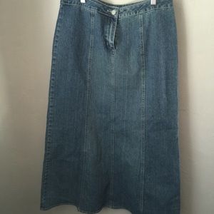 Long Denim skirt.