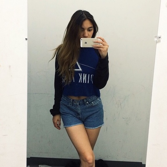 vintage pink floyd cropped baseball tee - Picture 2 of 2