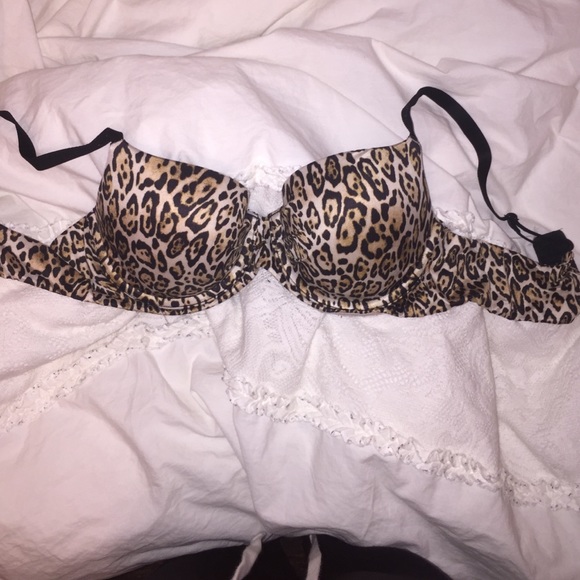 Cheetah print silk Victoria secret bra