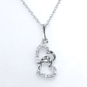 Diamond hearts necklace