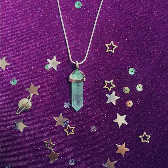 Free People Jewelry - Green Fluorite Pendant Necklace