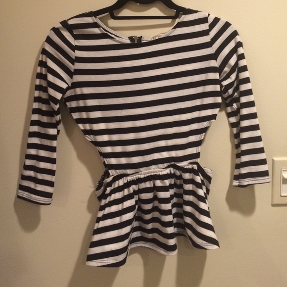 Peplum cutout top