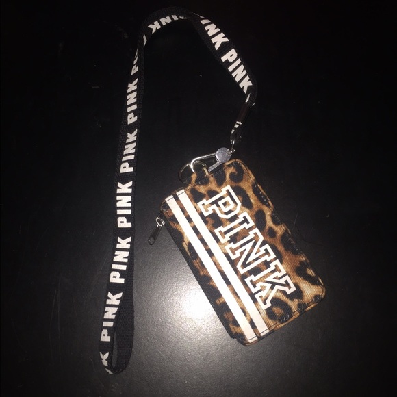 Cheetah Print Victoria's Secret Lanyard& ID Holder