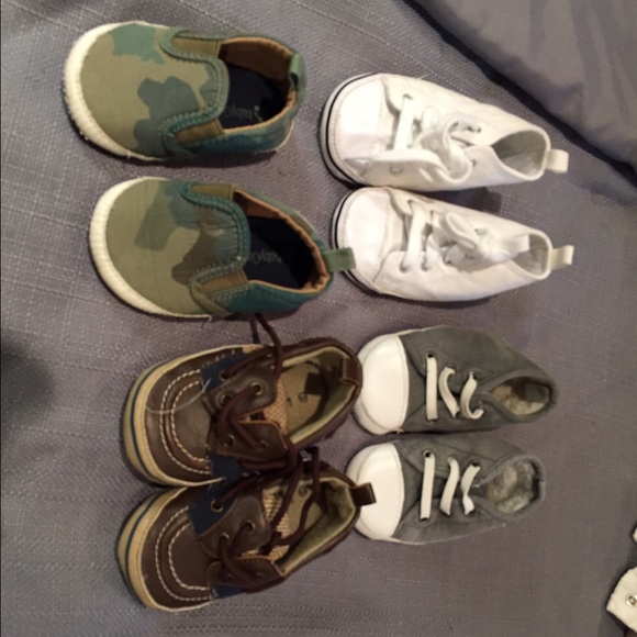 Baby shoes Size 3 gap, old navy and 2 koala