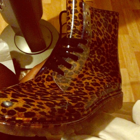 Cheetah Print Rain boots