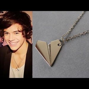 Harry styles paper airplane necklace