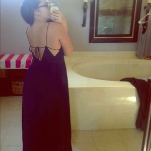 Navy blue maxi dress