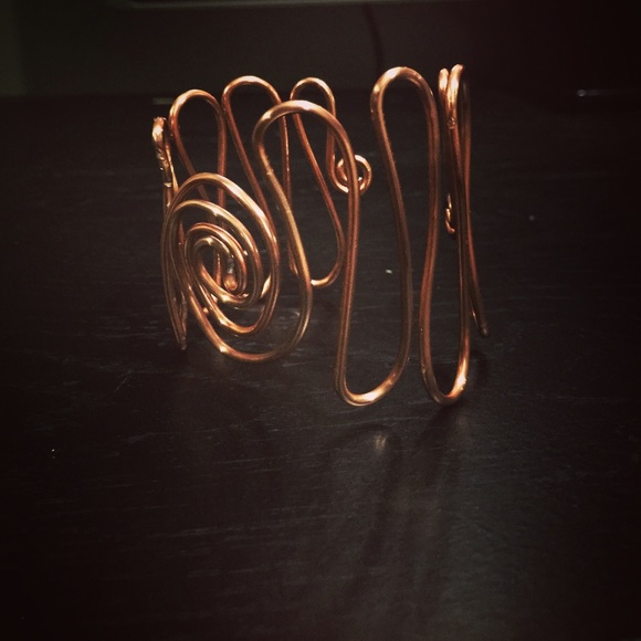 Handcrafted copper cuff bracelet