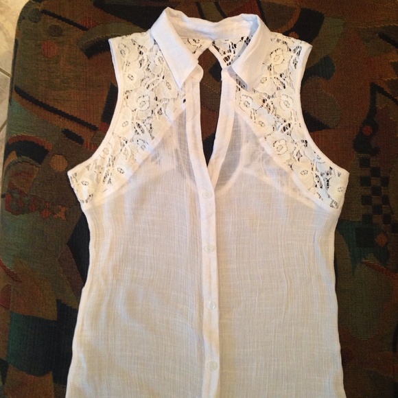 White sheer top