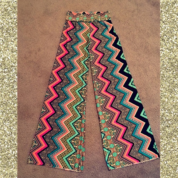 Chevron Multi-Colored Palazzo Pants