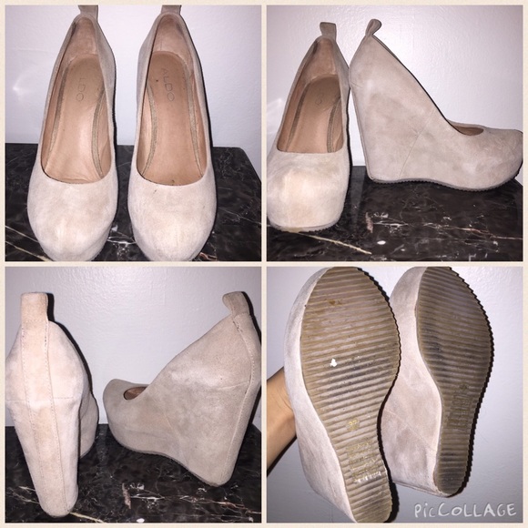 Aldo Nude Calcagni Wedges - Picture 2 of 3