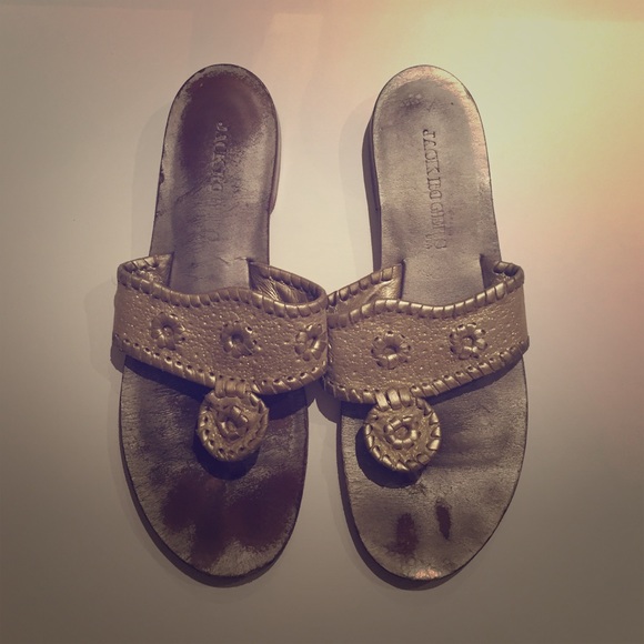 Jack Rogers - Gold, Size 8