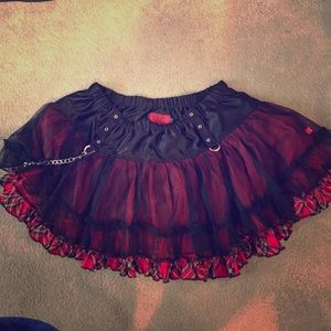 Red and black tutu skirt hot topic