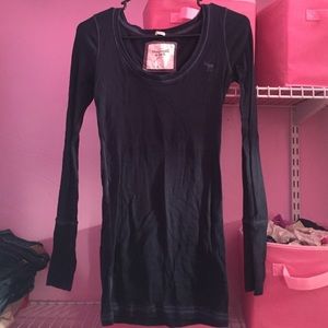 Navy blue long sleeve top