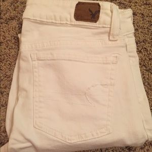 American Eagle white skinny jeans